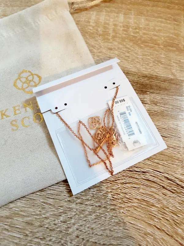 NWT Kendra Scott Gold Iridescent Drusy Necklace NEW * - Image 3