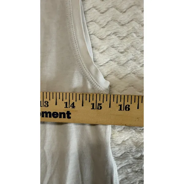 Lululemon Womens Muscle Tank Top Light Gray Relaxed Fit Sleeveless Yoga 4375 - Image 5