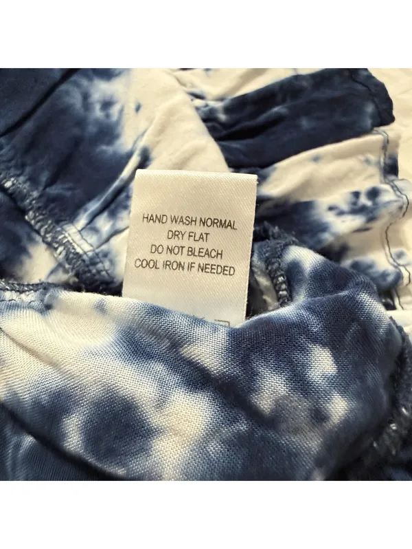 Cake For Dinner Blue & White Tie Dye Ruffle Tiered Mini Skirt Sz M Medium - Image 7