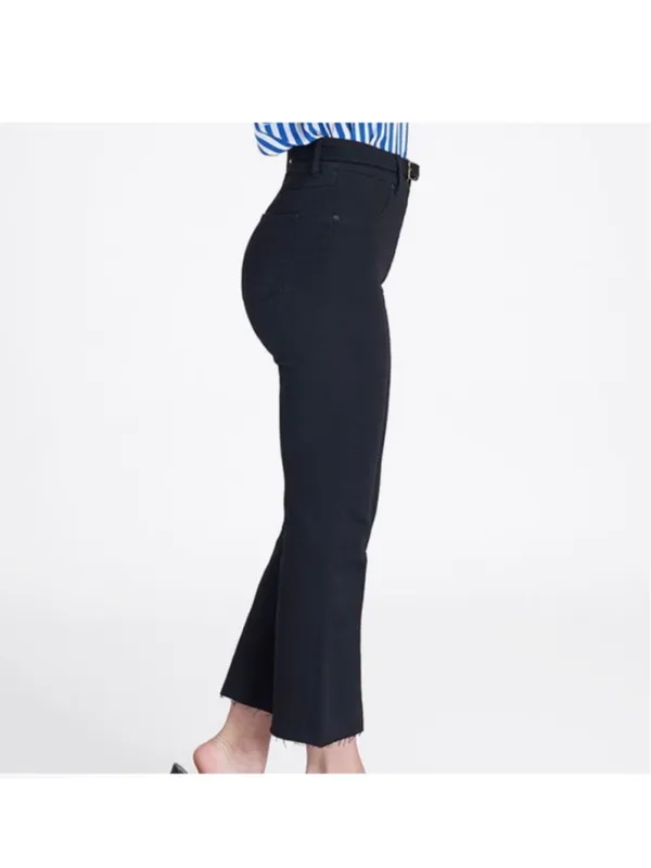 Spanx Cropped Flare Jeans Black- Size Large - Image 2
