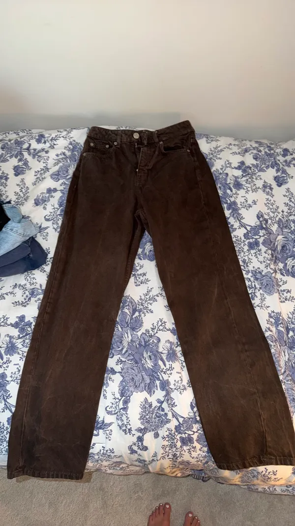 ZARA Brown Jeans Straight-Leg - Image 3