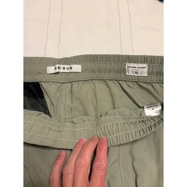 PacSun Relaxed Jogger Cargo Pants Sage Green Utility Streetwear XL - Image 3