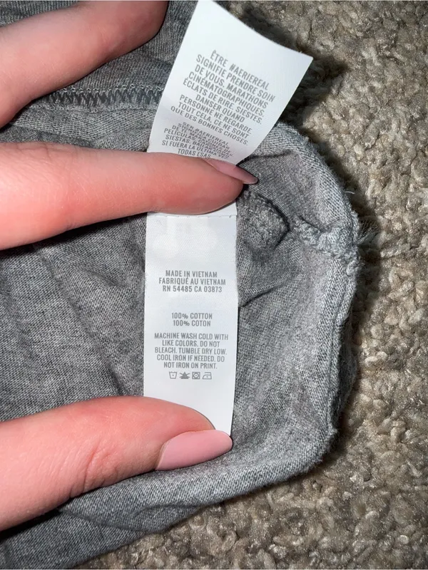 Aerie - Mock Neck Long Sleeve T-Shirt - M, Gray (NWT) - Image 5