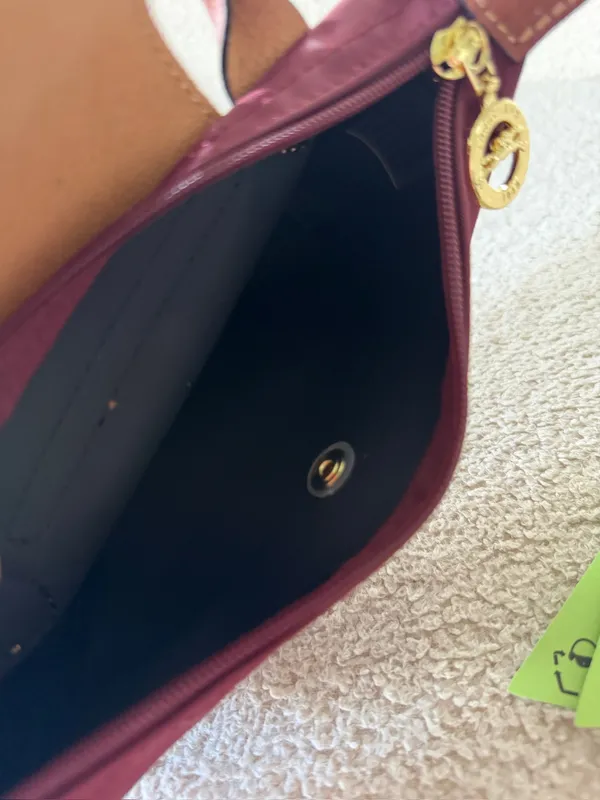 Longchamp Pliage Le Mini Pouch Bag Burgundy - Image 4