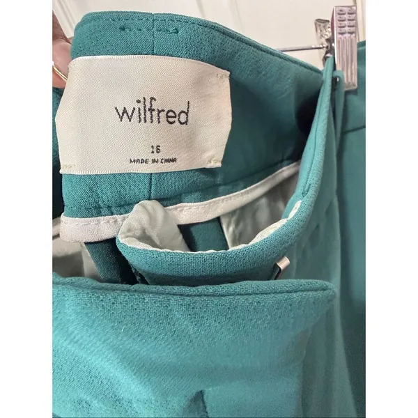 Aritzia Wilfred carrot pant teal size 16 - Image 3