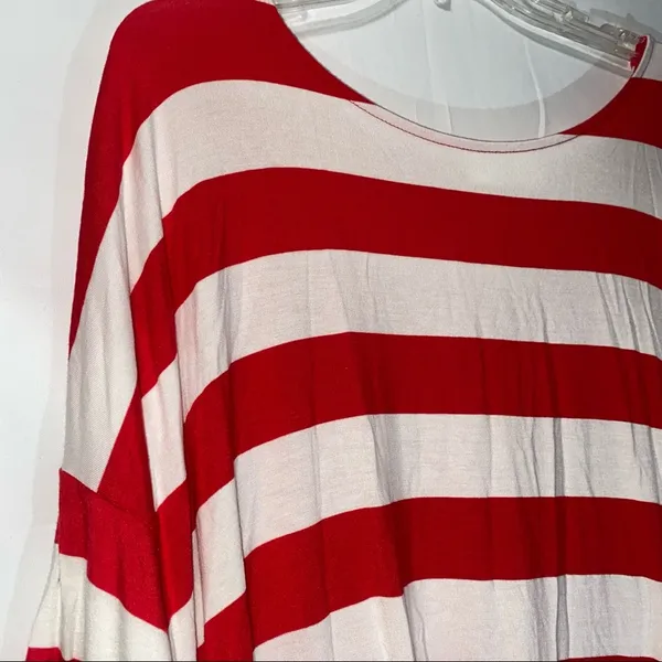Zenana Striped Short Sleeve Top Medium - Image 3