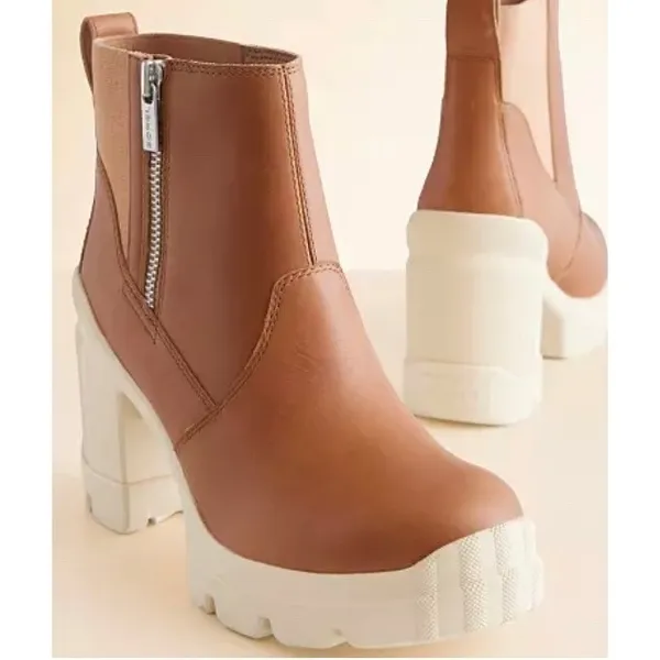 Sorel Caribou Leather X Chelsea Waterproof Platform Ankle Boots Size 6‎ - Image 7