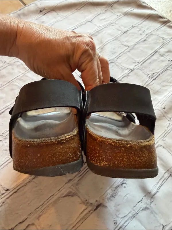 Birki's by Birkenstock "Panama" Ankle Strap Sandals 40 Black Hippie Bohemian - Image 11