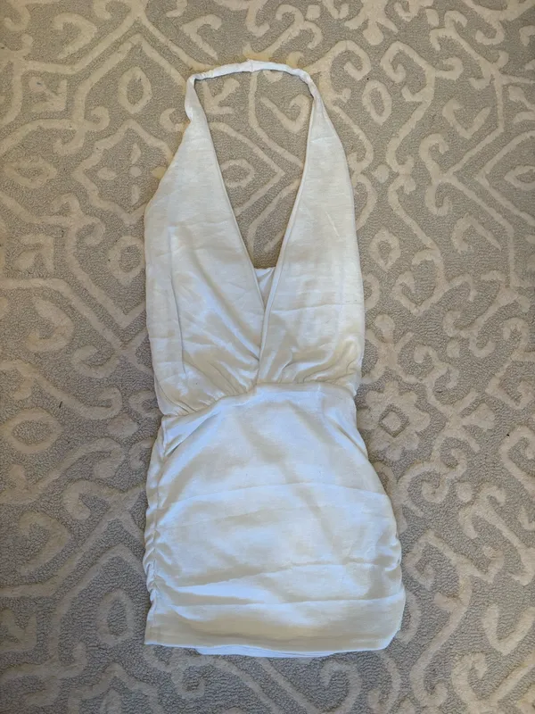 White mini bodycon dress - Image 3