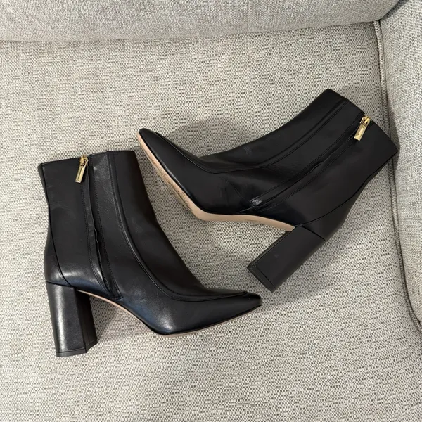 J.‎ Crew Black Square-toe Ankle Boots in Italian Leather Size 10 - Image 8