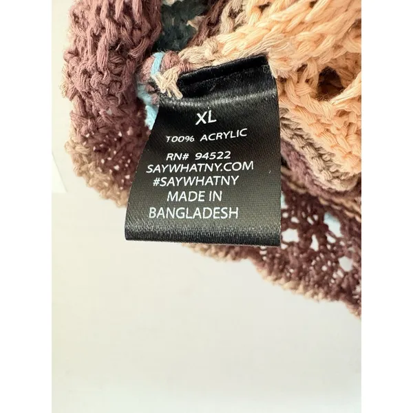 Say What Womens Retro Crochet Knit crop‎ sweater XL NwT - Image 10