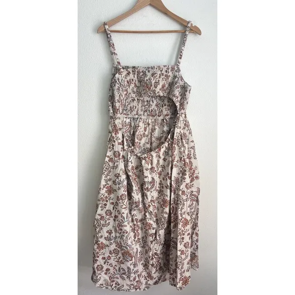 Old Navy Fit Flare Sleeveless Cotton-Poplin Smocked-Bodice Dress 2X Boho Beachy - Image 6
