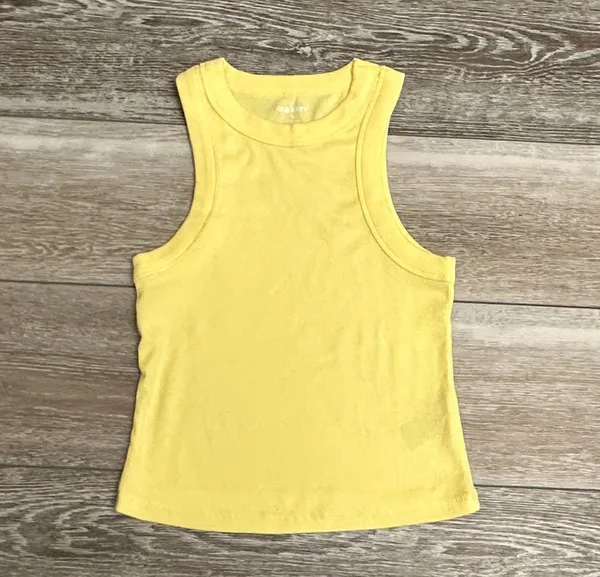 Sz XS Yellow Rib Knit Tank Top Adorable!! - Image 2