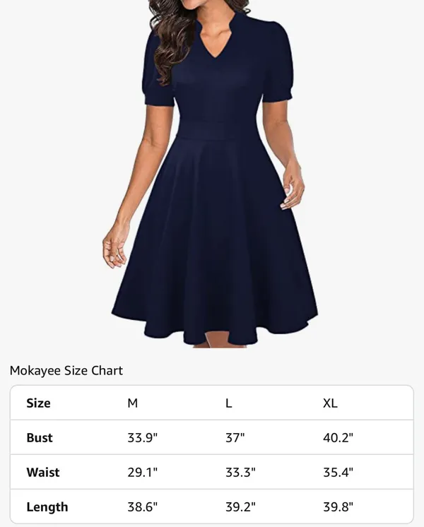 Mokayee Professional Fit & Flare Dress, Large - Image 3