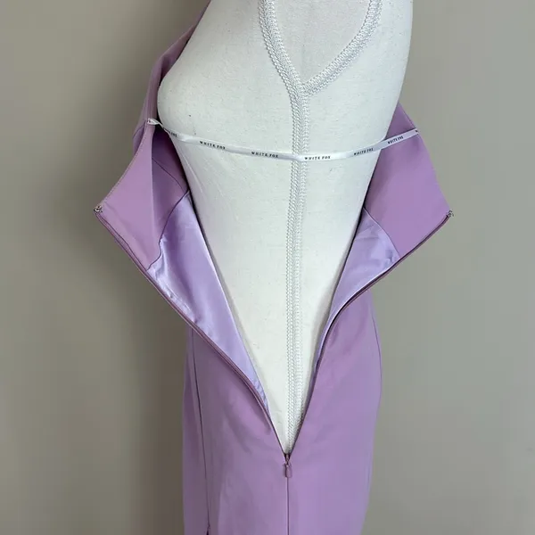 WHITE FOX Lilac‎ One-Shoulder Bow Dress Size XS - Image 4