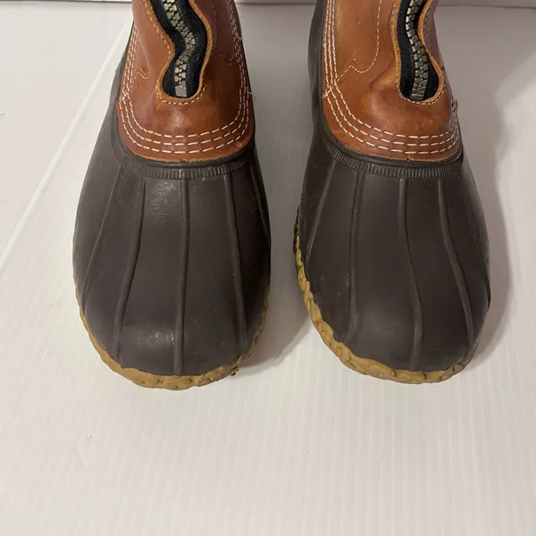 L.L. Bean leather rain winter Duck boots men size 9 M/ GM- Women size 10 M - Image 4