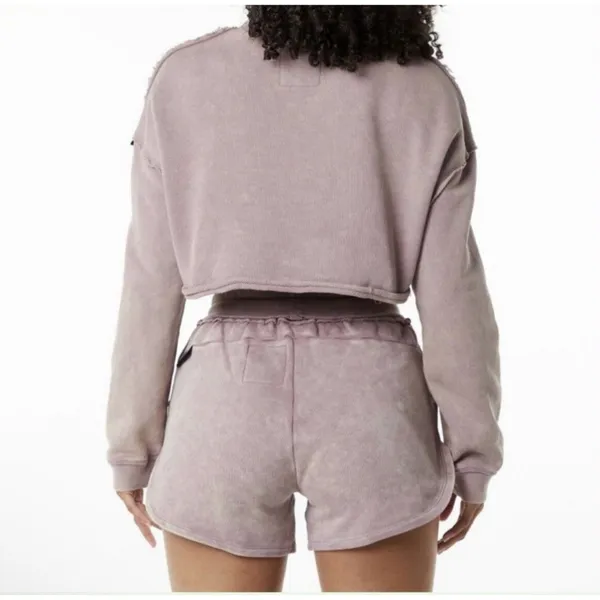 Alphalete Women's Terry Oversized Crop Pullover - Rose Quartz , Size Small - Image 2
