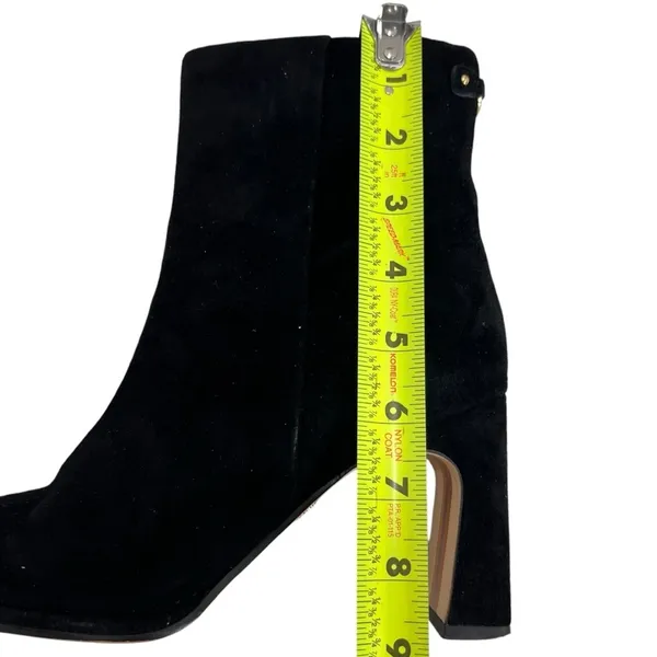 Sam Edelman Irie Black Suede Square Toe Heeled Bootie - Image 10