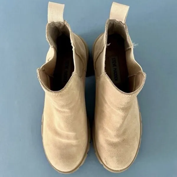 Steve Madden Howler Sand Suede Chelsea‎ Lug Sole Ankle Boots - Image 6