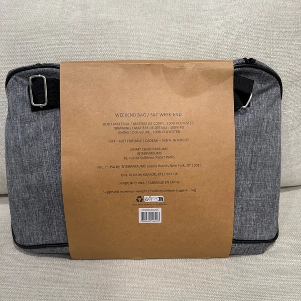Jimmy Choo Parfums Gray Black Weekend Bag - Image 2