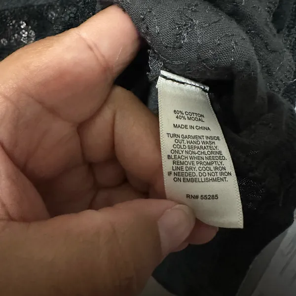Express Black and Silver Sequin Tank Top - Image 4