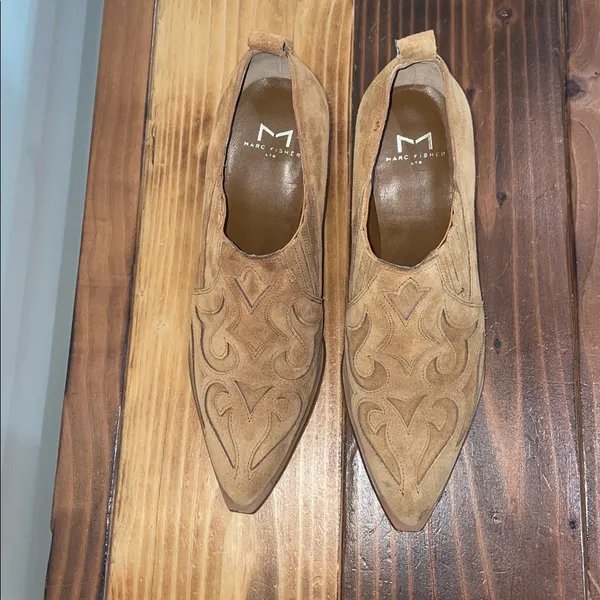 Marc Fisher Charly Suede Western Booties Size 6M - Image 8