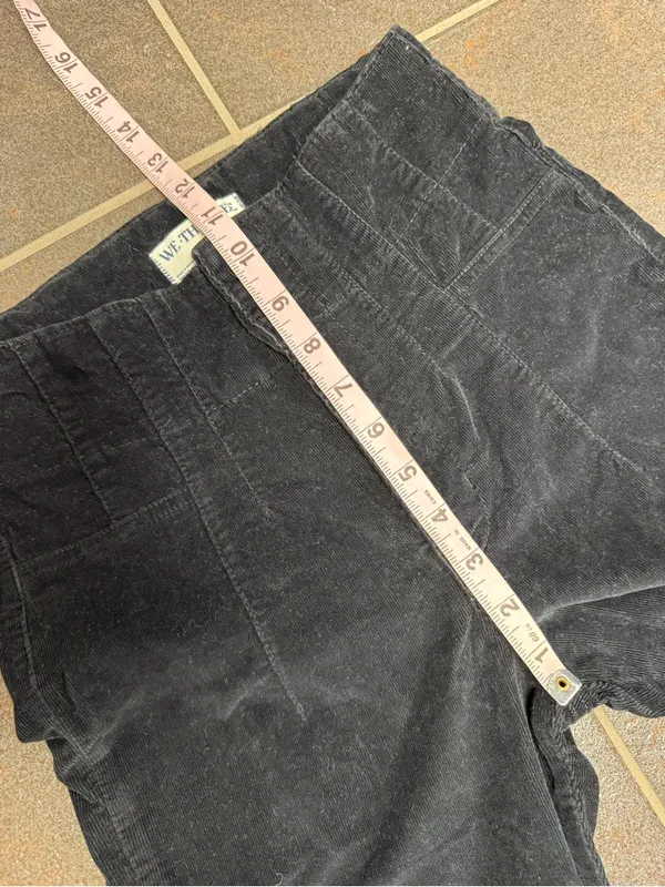 Free People We The Free Jayde Cord Flare Jeans Corduroy Beluga Black 26 - Image 13