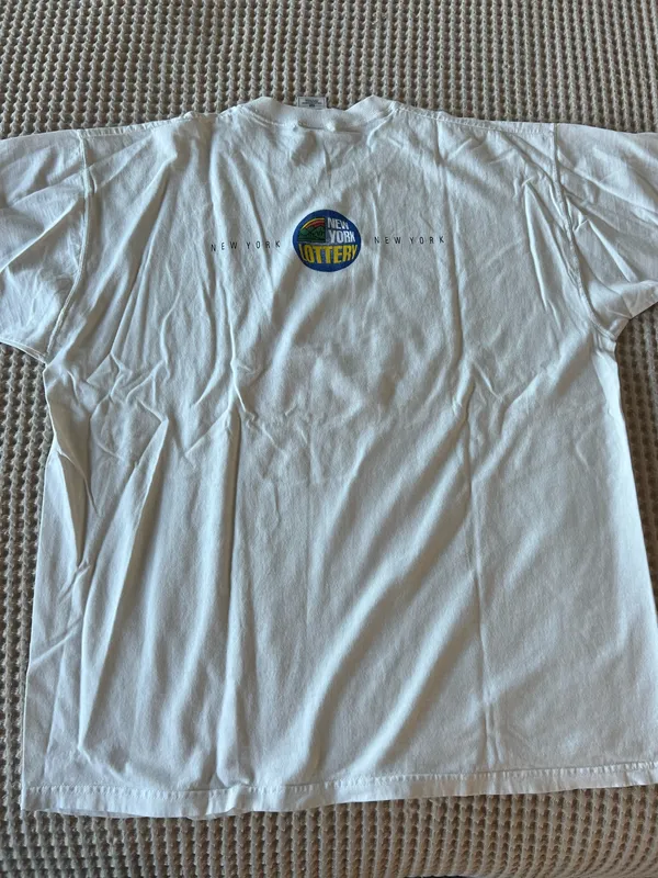 Lotto New York white cotton t-shirt with black text graphic, size XL #newyork - Image 2