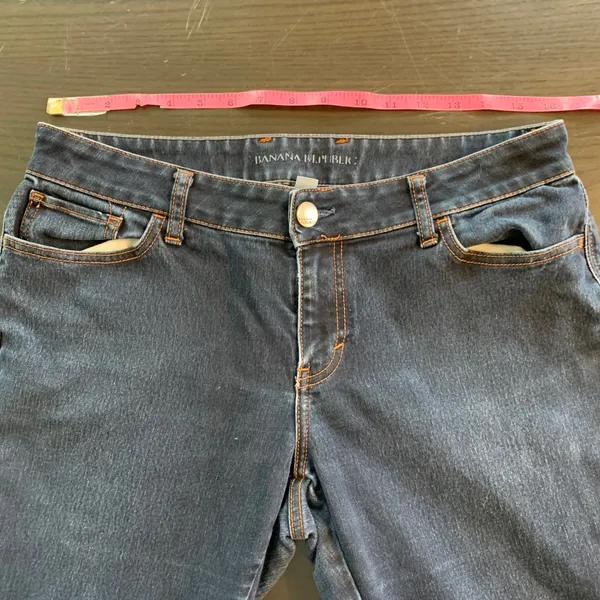 Banana Republic Women's Dark Wash Denim Jeans Size 30‎ Bootcut Classic READ FLAW - Image 8