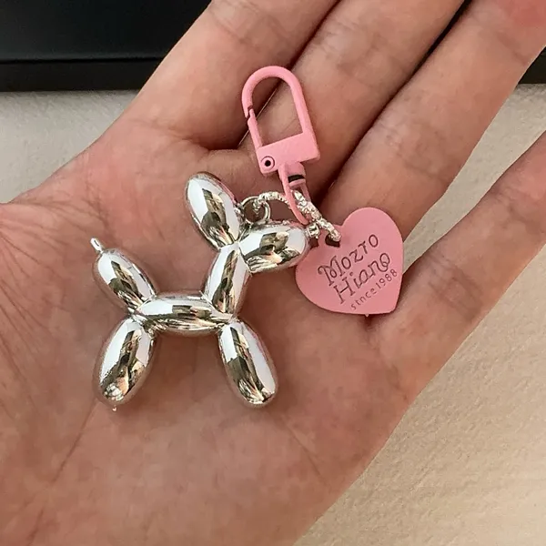 Balloon Dog Car Keychain for Men Women Love Heart Keychain Charm Bag Charm - Image 5