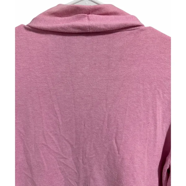 J McLaughlin Cardigan‎ Sweater Open Front Cotton Blend Pink Women's Medium - Image 4