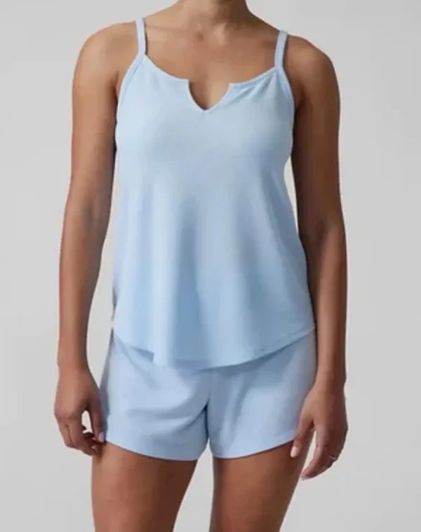 ATHLETA Baby Blue Wind Down Sleep Shorts Size XL NWOT - Image 2