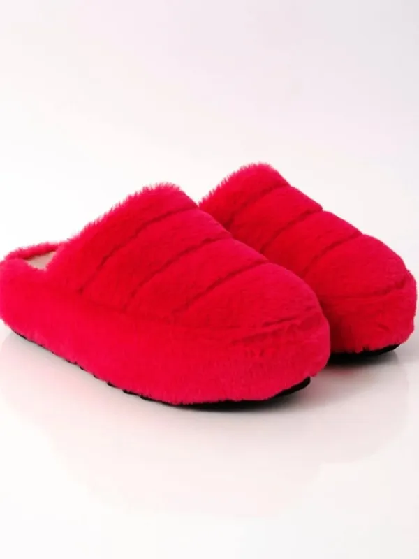 FREE PEOPLE NIB NWT It's A Vibe Platform Slippers / Dragon Fruit - Image 9