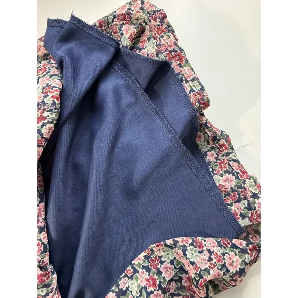 Altard State Navy Pink Floral Smocked Tiered Ruffle Mini Dress Size‎ Large - Image 8