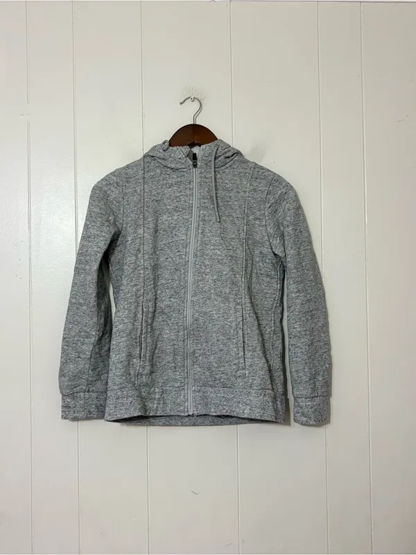FIGS Essentials Hoodie XS Gray Full Zip Jacket Soft Fleece Medical Athleisure - Image 2