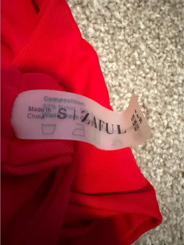 Zaful Red Strappy Bikini Set - Image 5