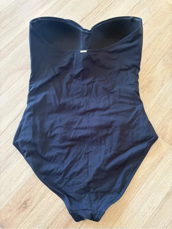 Anne Cole Black Strapless Ruched Swimsuit - Image 7