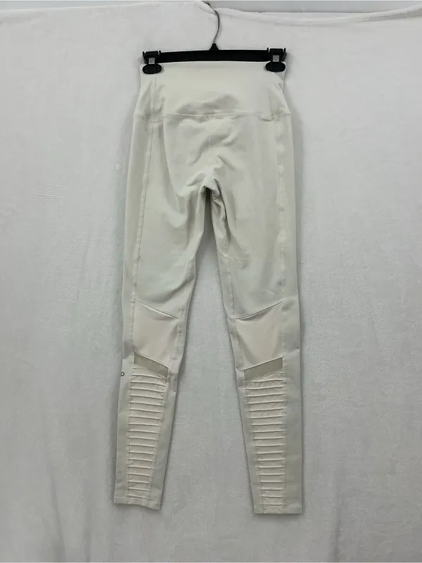 ALO Yoga White Ribbed Moto Leggings 1056 - Image 6