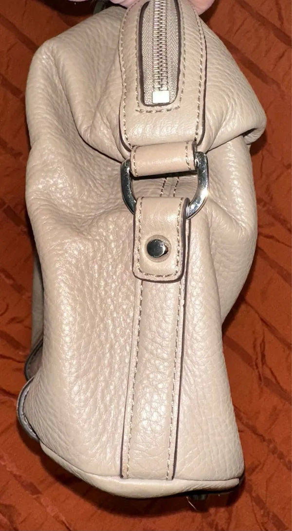 Michael Kors Bedford Medium Belted Leather Satchel – Taupe / Dark Khaki - Image 9