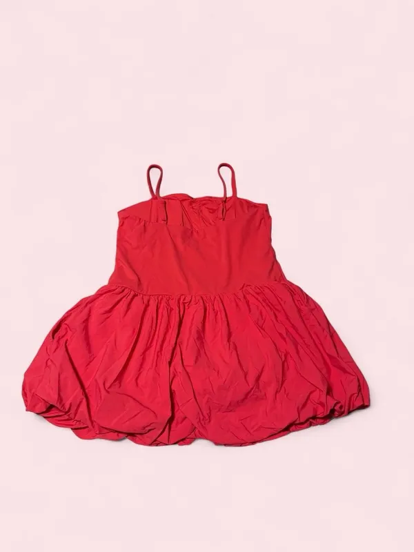 JoyLab Pink Spaghetti-Strap Bubble Mini Dress - Image 2