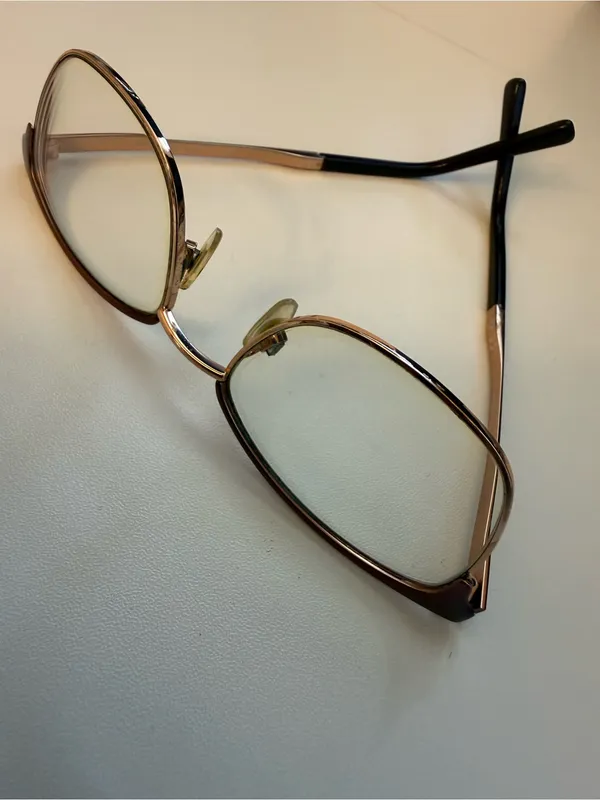 Michael Kors Two-Tone Rose Gold and Brown Aviator Glasses - Image 2