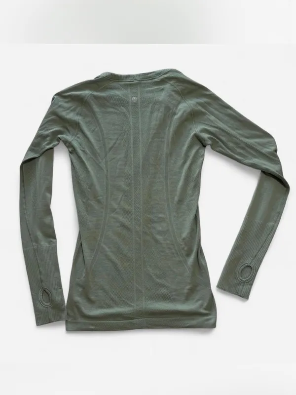 Lululemon Swiftly Tech Long-Sleeve Shirt 2.0 Hip Length Willow Leaf Sage Green 6 - Image 5