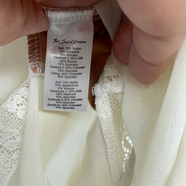 For Love & Lemons White Lace Silk Blend Ruffle Bodysuit Victorian Romantic Sz S - Image 8