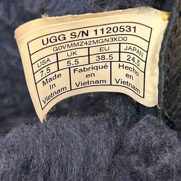 UGG Adirondack III Velvet Croc Navy Blue Waterproof Snow Boot Size 7.5 Women - Image 10