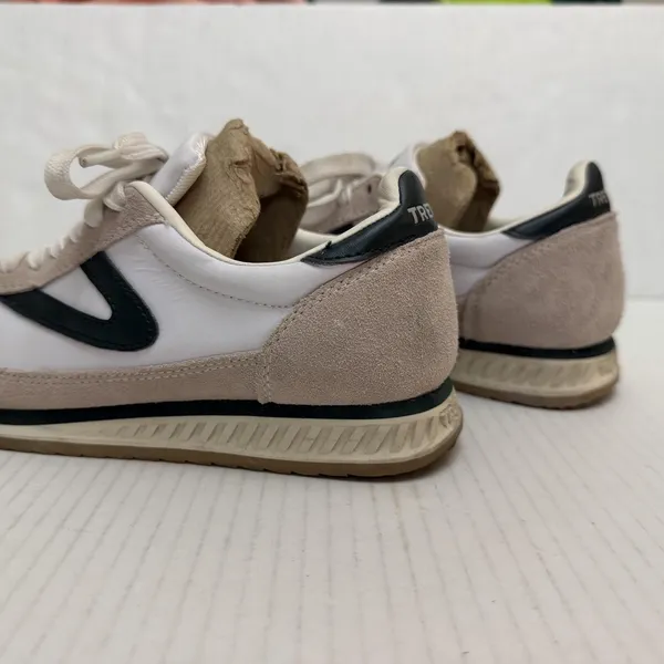 Tretorn Rawlins 2.0 Shoes Womens 6.5 White Beige Leather Colorblock Sneakers - Image 5