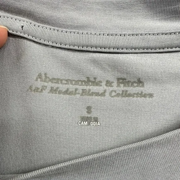 Abercrombie & Fitch AF Modal Blend‎ Collection Grey Short Sleeve Crew Neck Tee - Image 3