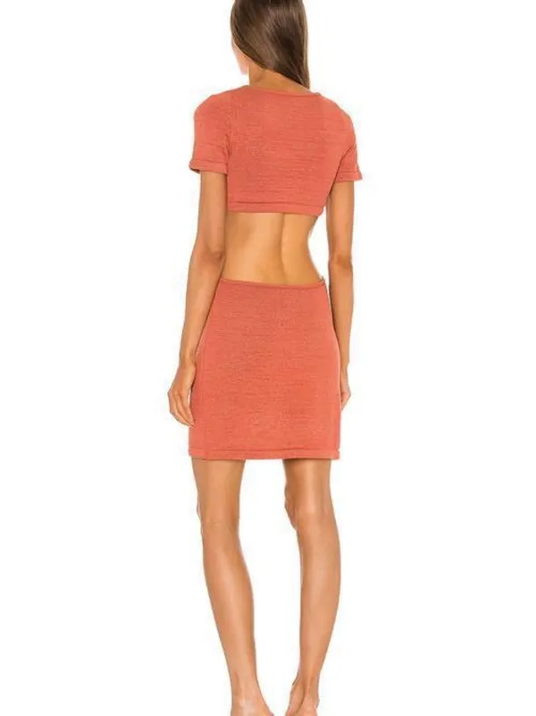 Cult Gaia Billie knit cutout short sleeve mini dress in Jasper size L large NWT - Image 4
