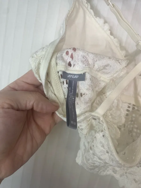 aerie Cream Crochet Lace Bralette - Image 6