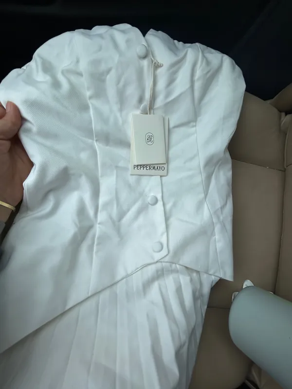 Peppermayo White Mini Dress - Image 3