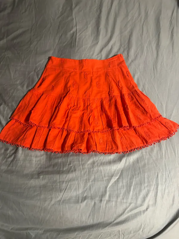 Farm Rio Women's 3D Pineapple Mini Skirt Size S - Image 4